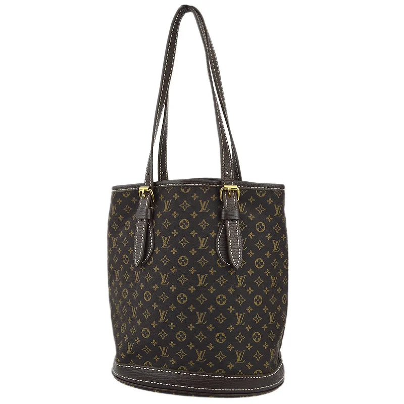 Louis Vuitton 2006 Brown Monogram Mini Lin Bucket PM Tote Bag M95226