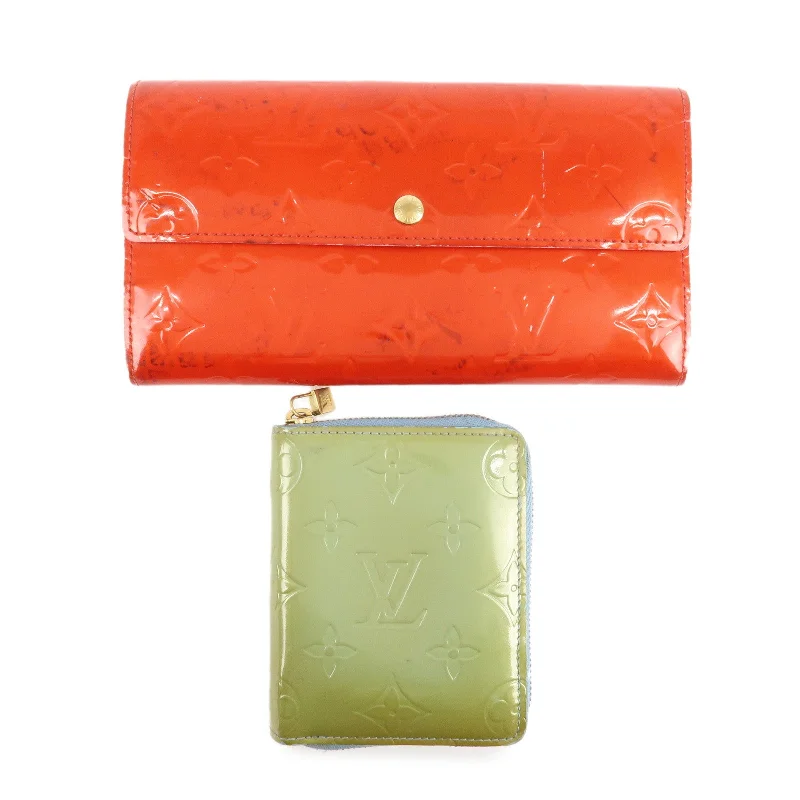 Louis Vuitton Monogram Vernis Set of 2 Wallet M91173 M91016