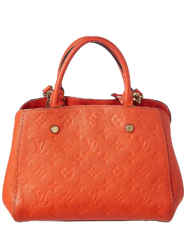 Louis Vuitton Empreinte Leather Montaigne Satchel - Apricot