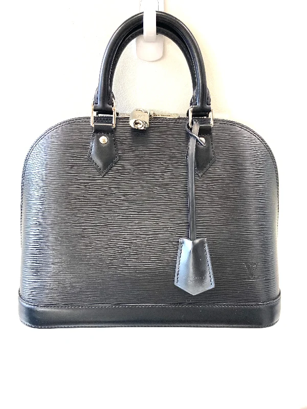 LOUIS VUITTON EPI LEATHER ALMA PM IN BLACK