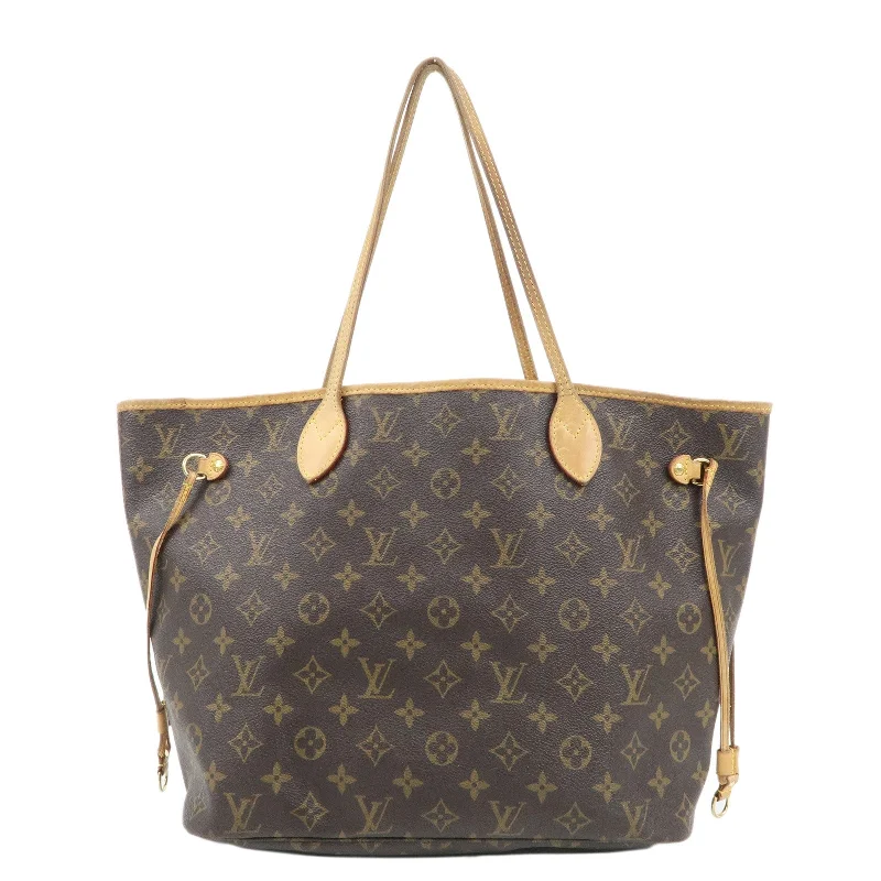 Louis Vuitton Monogram Neverfull MM Tote Bag Brown M40156