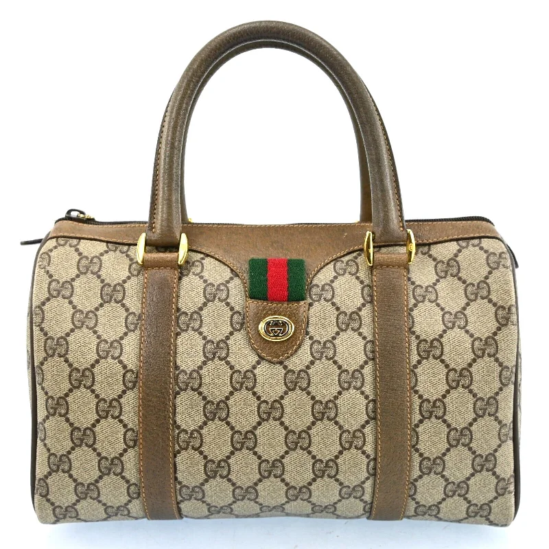 Gucci Web Sherry Line Boston Bag Pvc