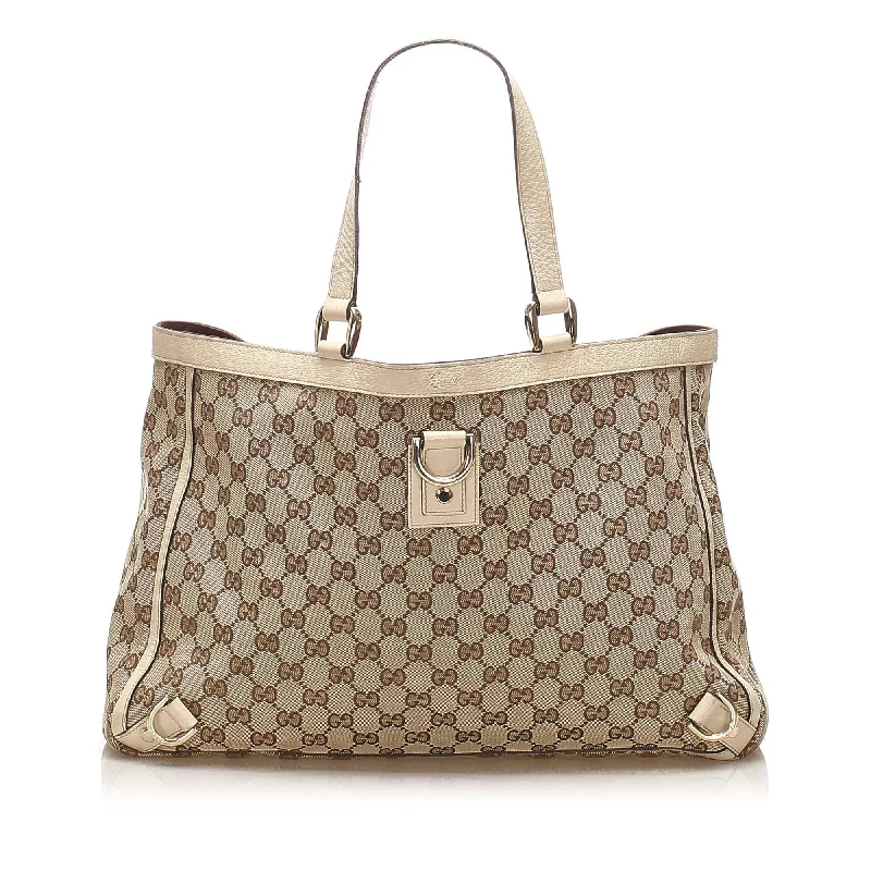 Gucci GG Canvas Abbey D- Ring Tote Bag (SHG-14164)