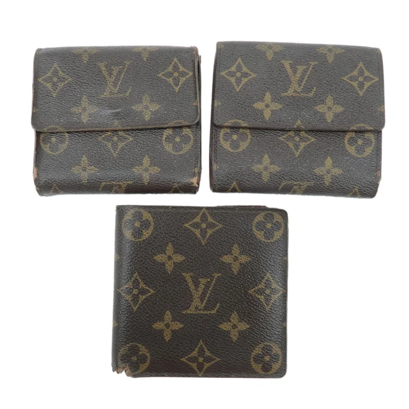 Louis Vuitton Monogram Set of 3 Wallet Brown M61652 M61675