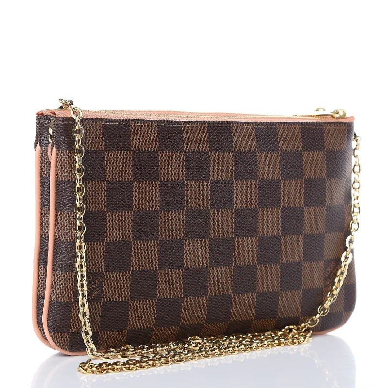 Louis Vuitton DAMIER EBÈNE Double Zip Pochette