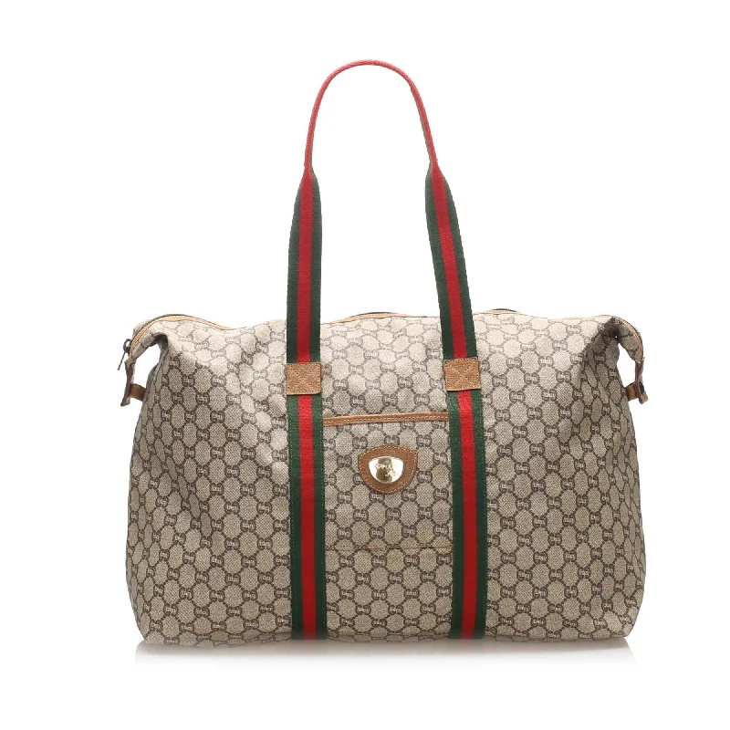 Gucci GG Canvas Web Tote Bag (SHG-14508)