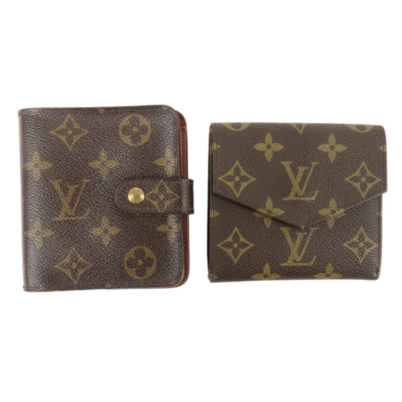 Louis Vuitton Set of 2 Monogram Compact Wallet M61667 M61660