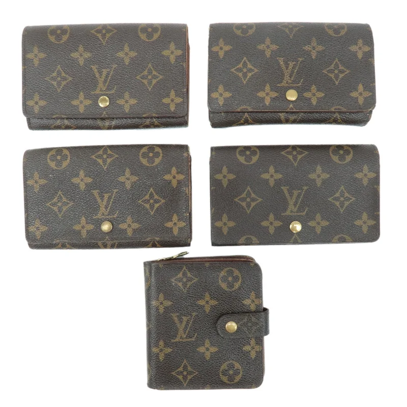 Louis Vuitton Set of5 Monogram Porte Monnaie Billets Tresor Wallet