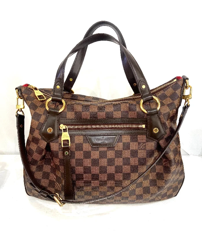 LOUIS VUITTON DAMIER EBENE EVORA GM SHOULDER BAG