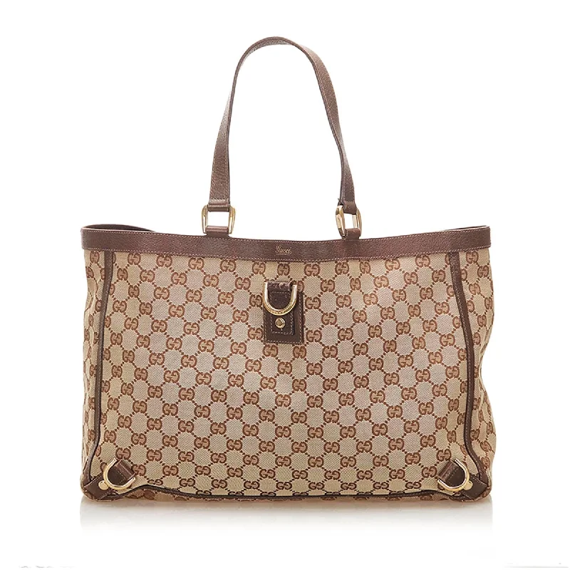 Gucci GG Canvas Abbey D- Ring Tote Bag (SHG-18455)