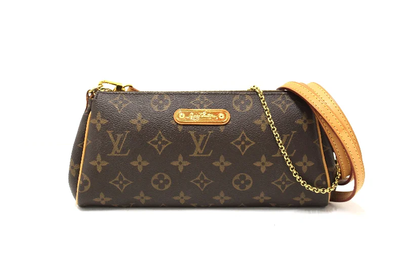 Authentic Louis Vuitton Classic Monogram Eva Clutch Shoulder Bag