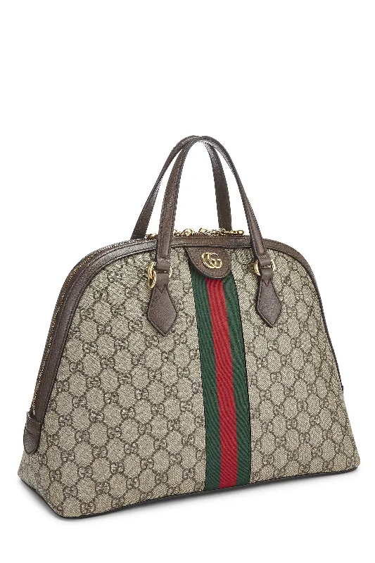 GUCCI GG SUPREME WEB MEDIUM OPHIDIA DOME BAG