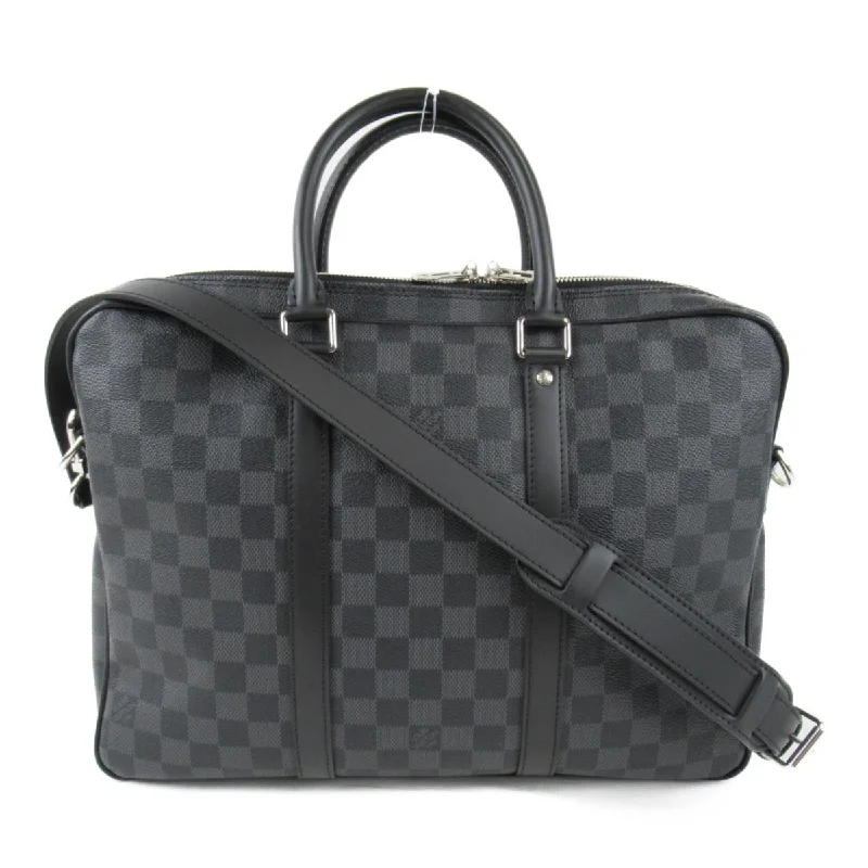 LOUIS VUITTON DAMIER GRAPHITE PORTE DOCUMENTS VOYAGE PM BAG