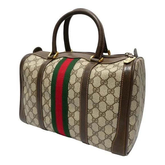 GUCCI GG SUPREME WEB VINTAGE BOSTON BAG