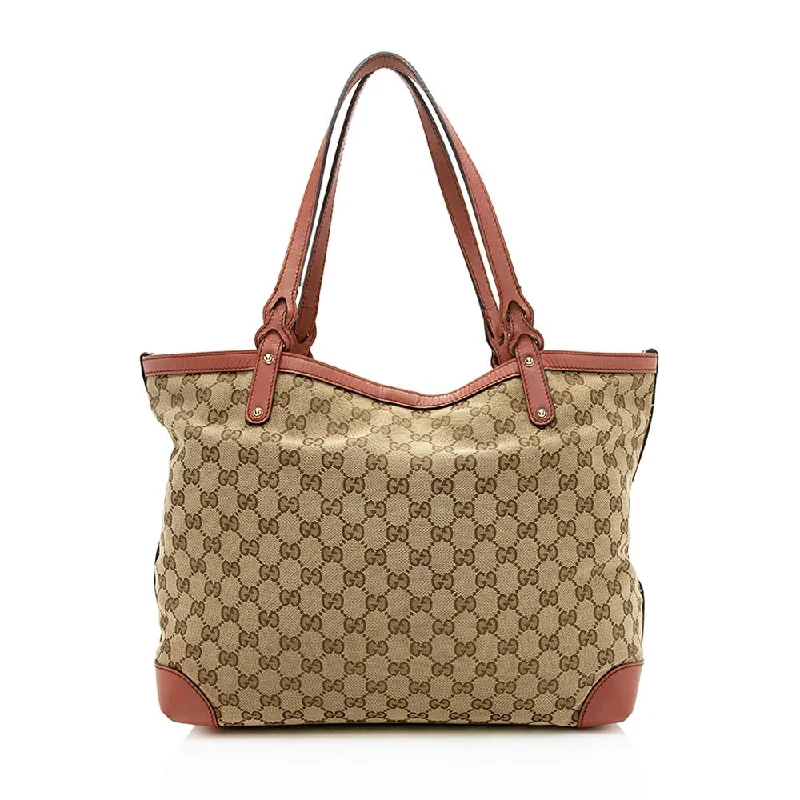 Gucci GG Canvas Craft Medium Tote (SHF-12822)