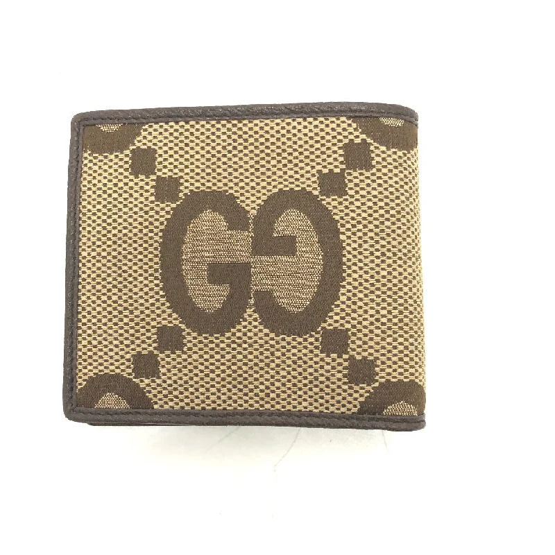 GUCCI Folded wallet 699314 GG canvas beige GG jumbo Women Secondhand