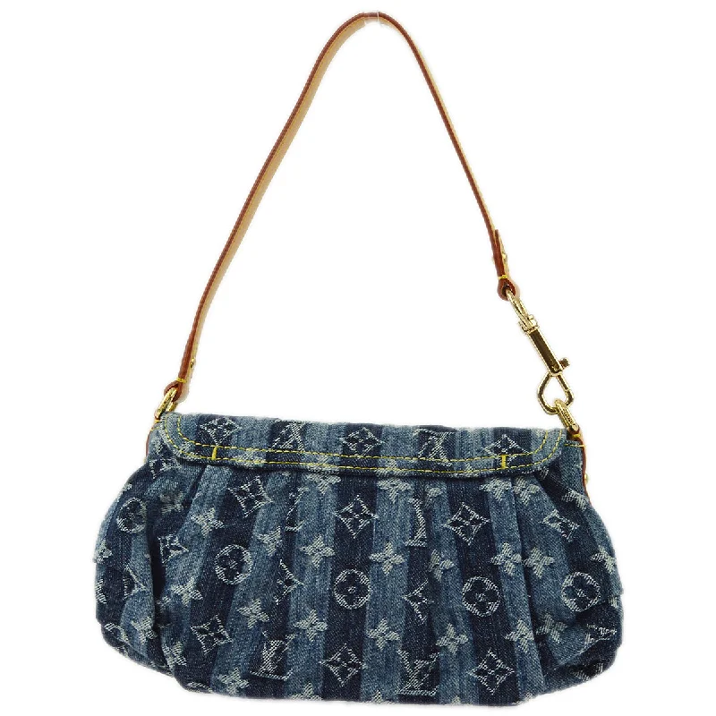 Louis Vuitton 2006 Blue Monogram Denim Mini Pleaty Raye Handbag M95333