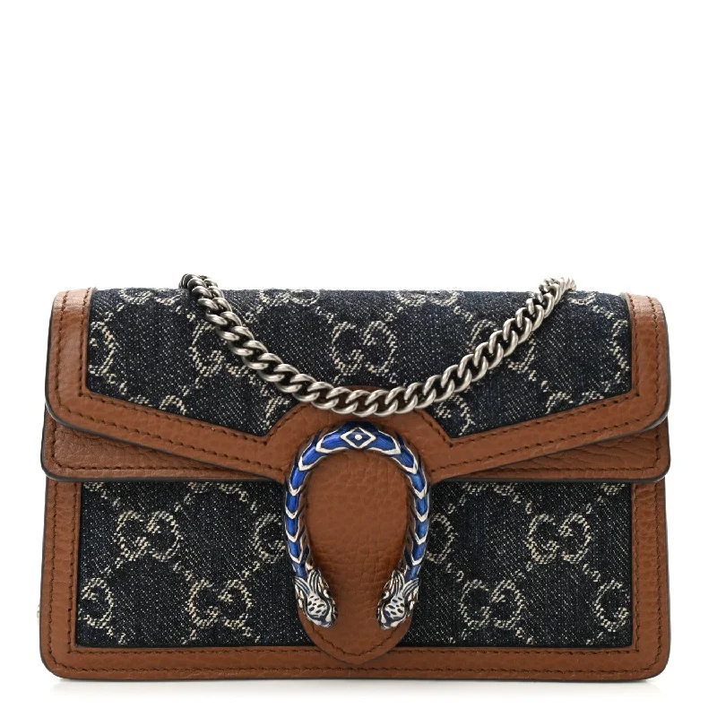 GUCCI DENIM GG SUPER MINI DIONYSUS SHOULDER BAG