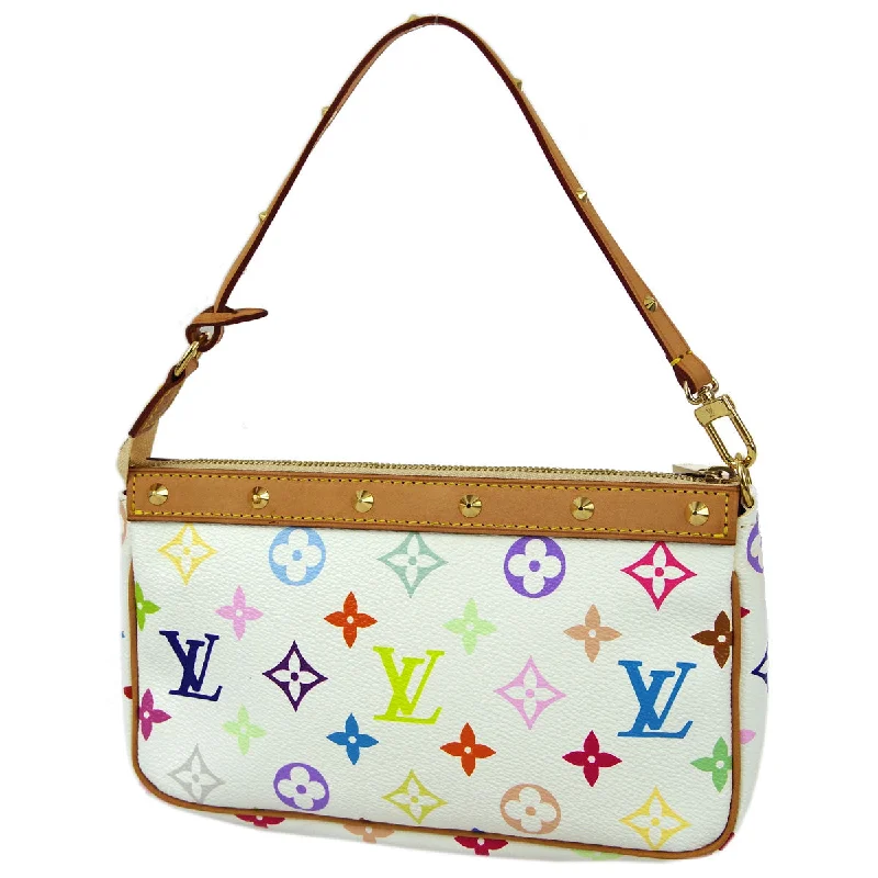 Louis Vuitton 2003 White Multicolor Pochette Accessoires Handbag M92649