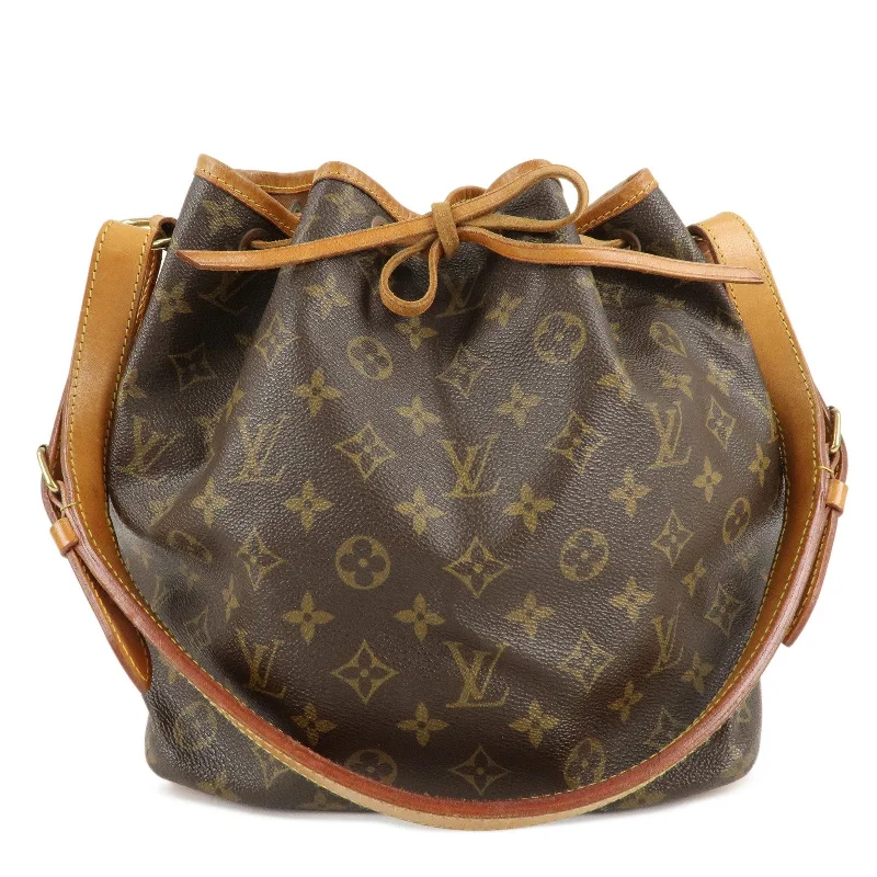 Louis Vuitton Monogram Petit Noe Shoulder Bag Brown M42226