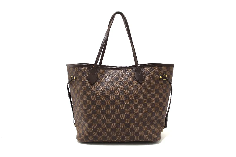 Authentic Louis Vuitton Damier Canvas Neverfull MM Shoulder Tote Bag