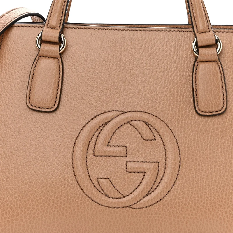 GUCCI SOHO CONVERTIBLE TOP HANDLE LEATHER BAG