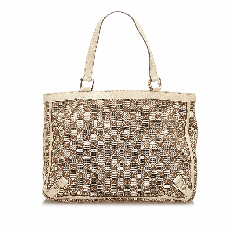 Gucci GG Canvas Abbey D- Ring Tote Bag (SHG-18054)