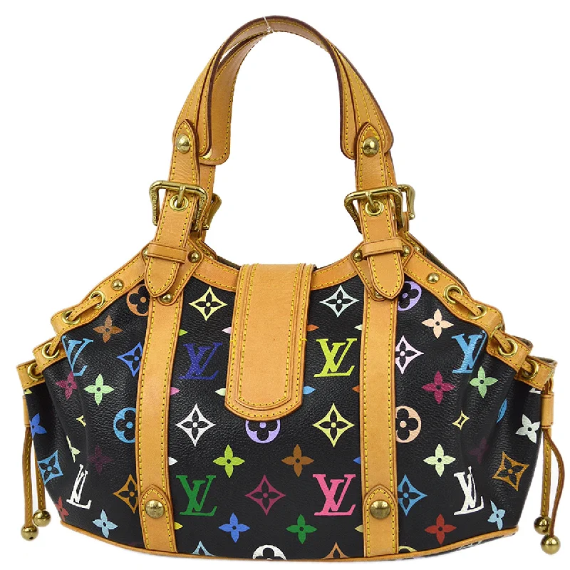 Louis Vuitton 2004 Black Monogram Multicolor Theda PM M92346