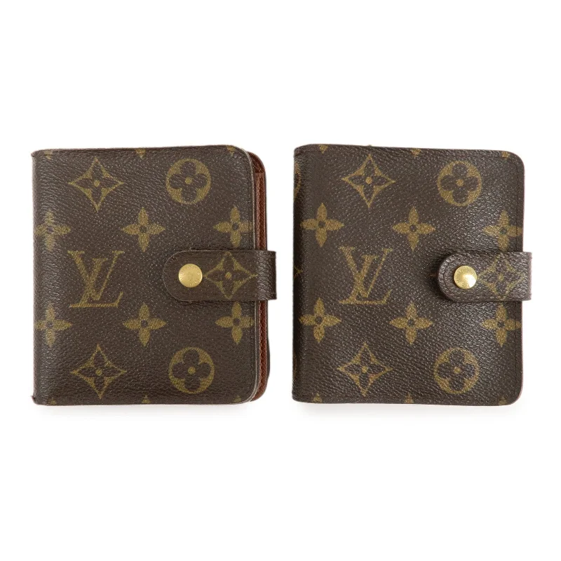 Louis Vuitton Set of 2 Monogram Compact Zip Small Wallet M61667