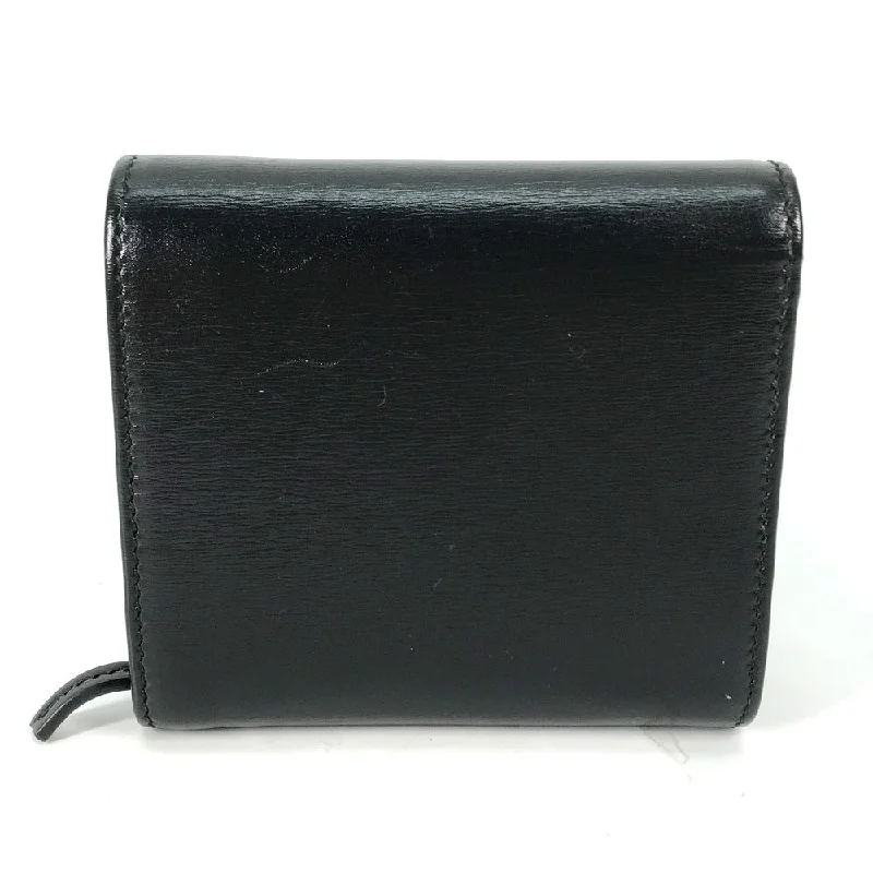 GUCCI Folded wallet 621891 leather black Horsebit Women Secondhand