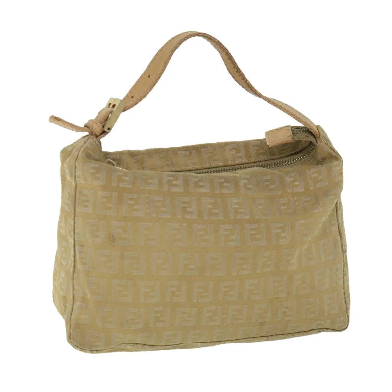 FENDI Zucchino Canvas Pouch Beige  fm2756