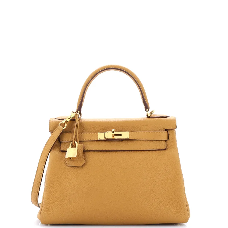 Kelly Handbag Sesame Togo with Gold Hardware 28