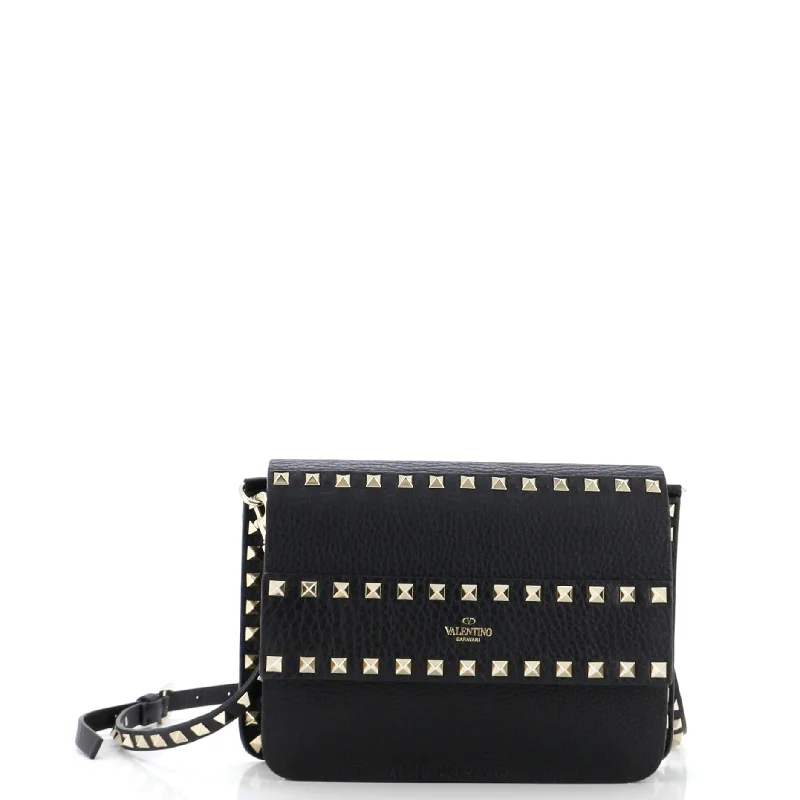 Rockstud Front Handle Flap Bag Leather Small