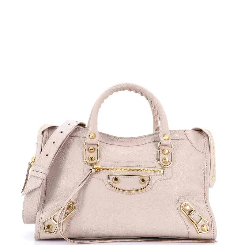 City Classic Metallic Edge Bag Leather Small