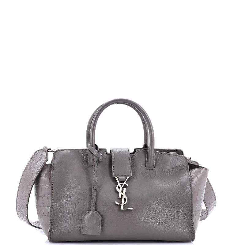 Monogram Cabas Downtown Leather with Crocodile Embossed Leather Baby