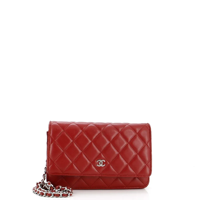 Wallet on Chain Quilted Lambskin