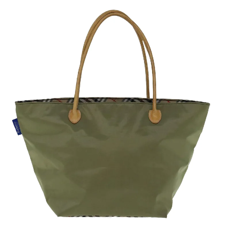 BURBERRYSs Blue Label Tote Bag Nylon Khaki  bs11303