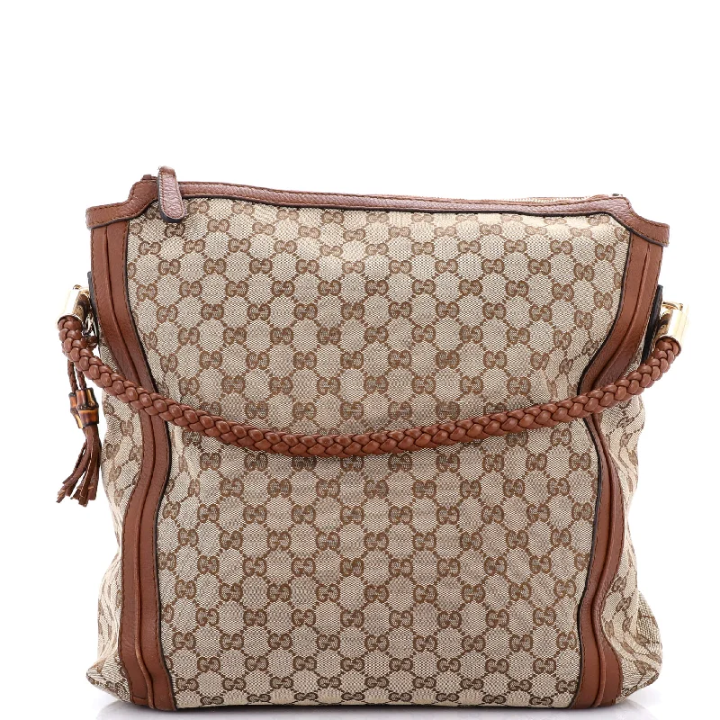 Bella Hobo GG Canvas with Leather Large