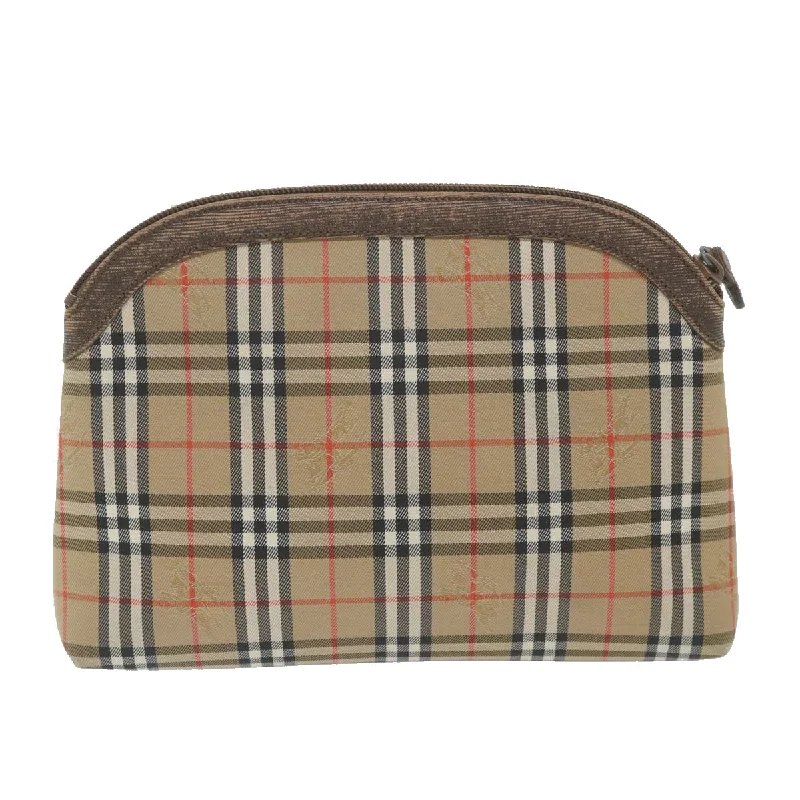 BURBERRYSs Nova Check Clutch Bag Nylon Canvas Beige  bs10231