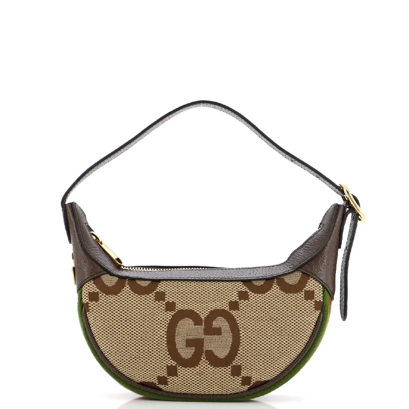 Ophidia Half Moon Bag Jumbo GG Canvas Mini