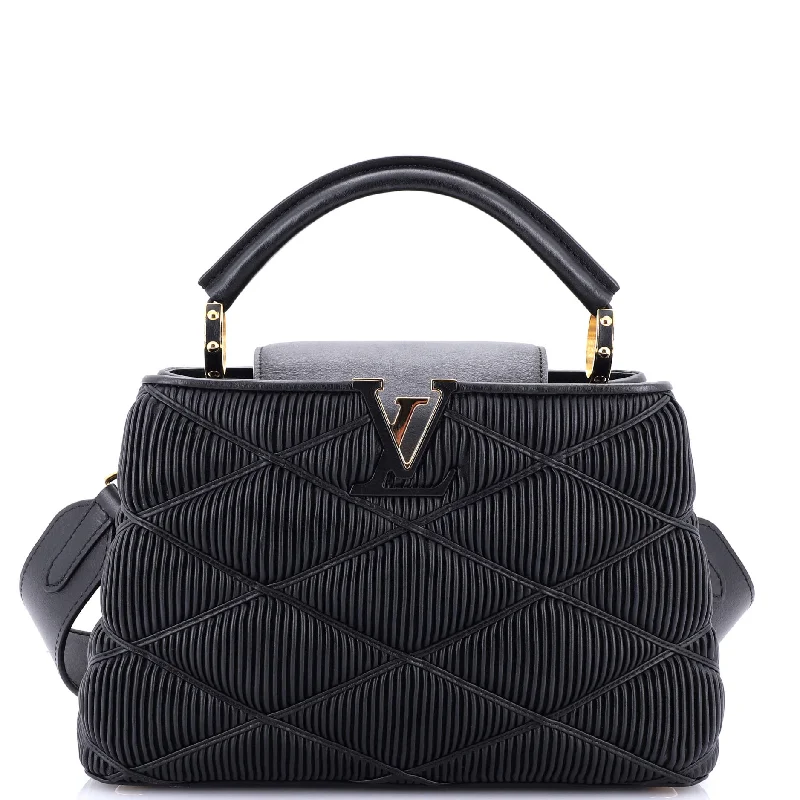 Capucines Bag Quilted Pleated Calfskin BB