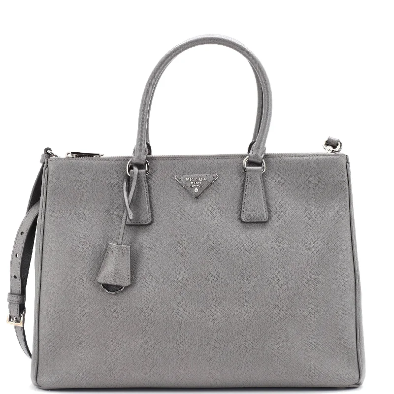 Galleria Double Zip Tote Saffiano Leather Medium