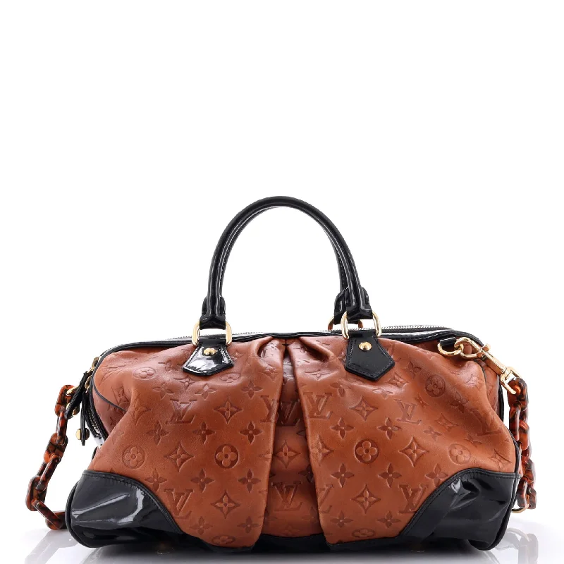 Stephen Handbag Monogram Embossed Leather