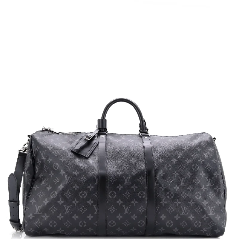 Keepall Bandouliere Bag Monogram Eclipse Canvas 55