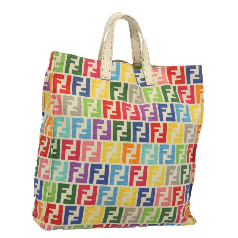 FENDI Zucca Canvas Hand Bag Multicolor  65016