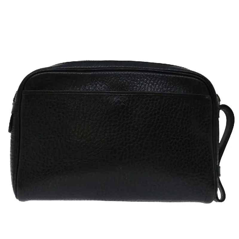 BURBERRYSs Clutch Bag Leather Black  yk11126