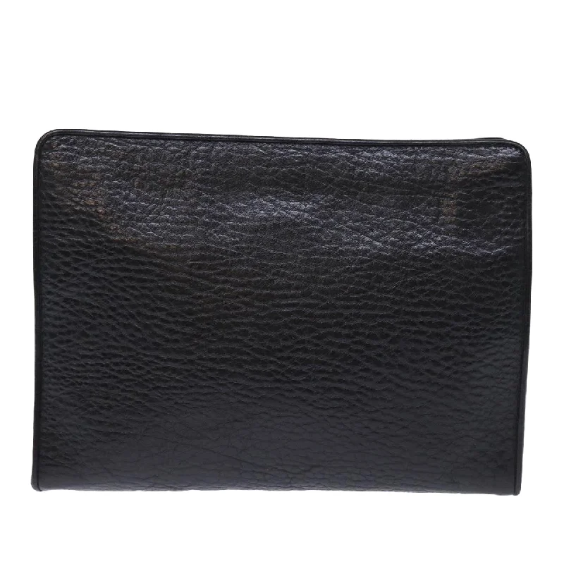 BURBERRYSs Clutch Bag Leather Black  bs14320