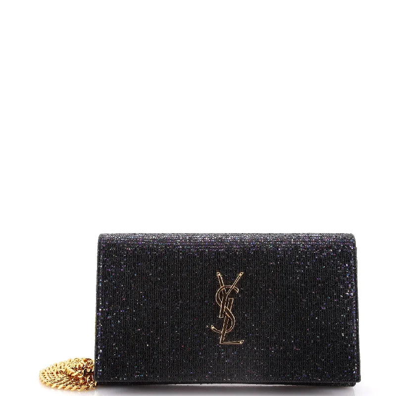 Classic Monogram Wallet on Chain Glitter