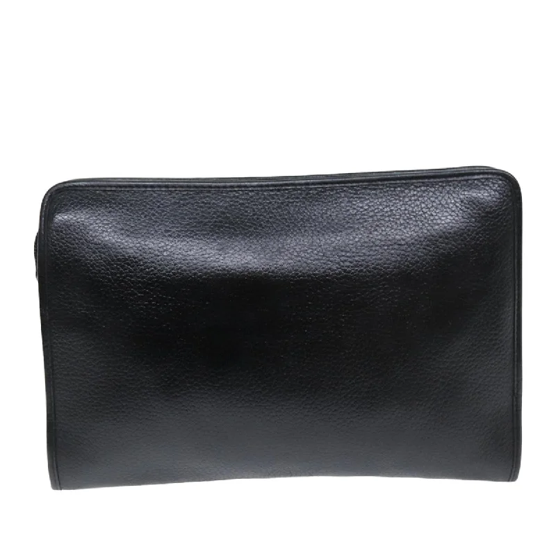 BURBERRYSs Clutch Bag Leather Black  bs14646