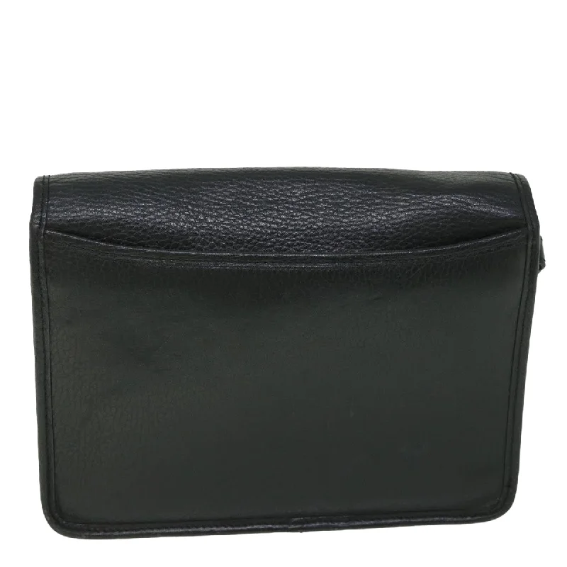 BURBERRYSs Clutch Bag Leather Black  bs8730